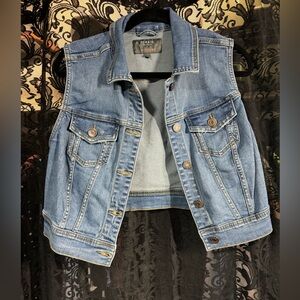 Jean crop vest